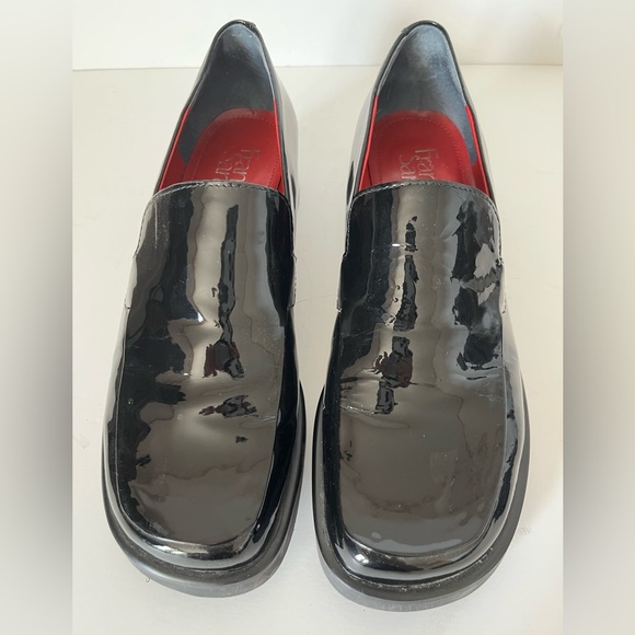 Franco Sarto Black Patent Leather Women Bocca Square Toe Loafer Slip On Size 7 - Picture 4 of 13